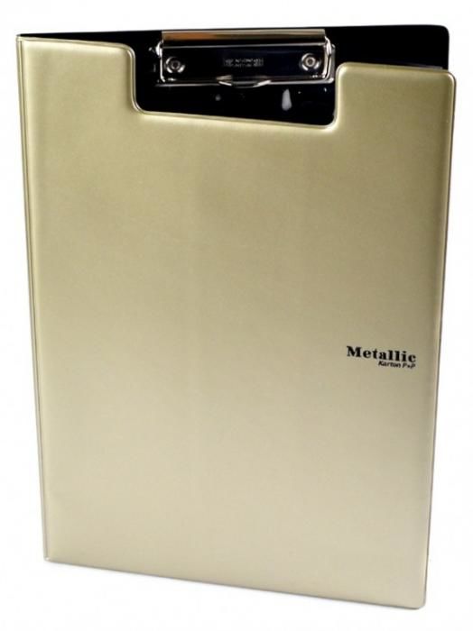 Karton P+P Dvojdeska A4 plast - Metallic - zlatá - 5-507