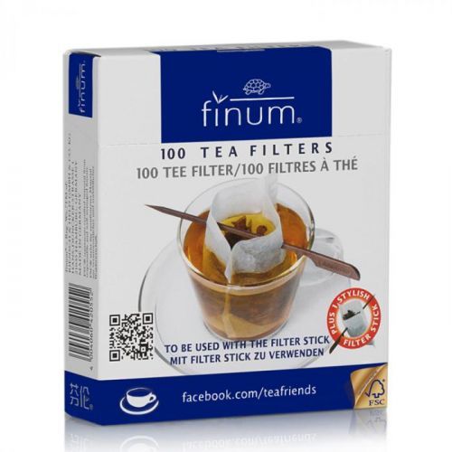 FINUM - Papírové filtry na čaj s držákem - 100 ks