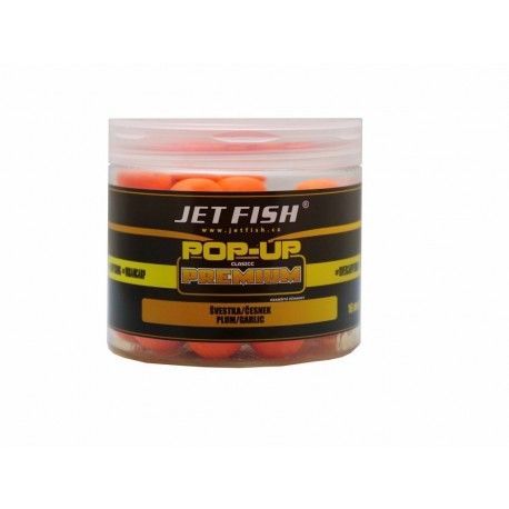 Plovoucí boilies JetFish Premium clasicc POP-UP 12 mm/40g - ŠVESTKA/ČESNEK
