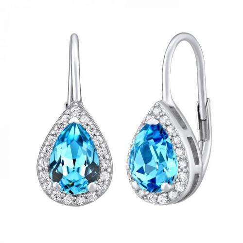 Stříbrné náušnice ORIANNA se syntetickým Topazem - LPS0341BT