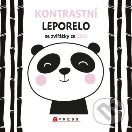 Kontrastní leporelo se zvířátky ze ZOO