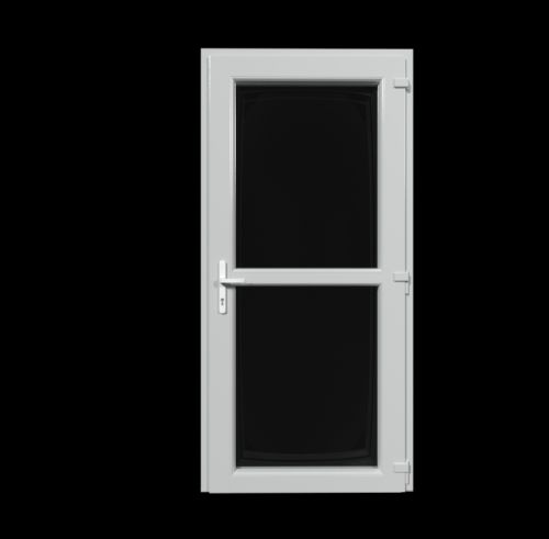 Vchodové dveře 100x210 Jednokřídlé Aluplast Ideal 4000 - Typ 02 BARVA PROFILU: Bílá - Bílá