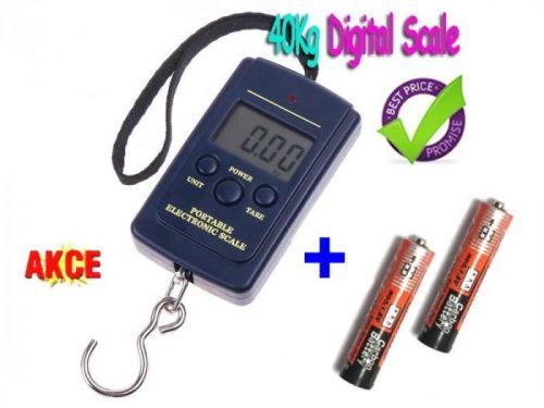 Electronic >Digitální rybářská váha do 40kg - Elektronic Scale + baterie ZDARMA