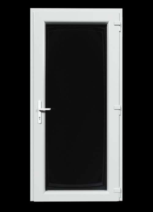 Vchodové dveře 100x210 Jednokřídlé Aluplast Ideal 4000 - Typ 01 BARVA PROFILU: Bílá - Bílá