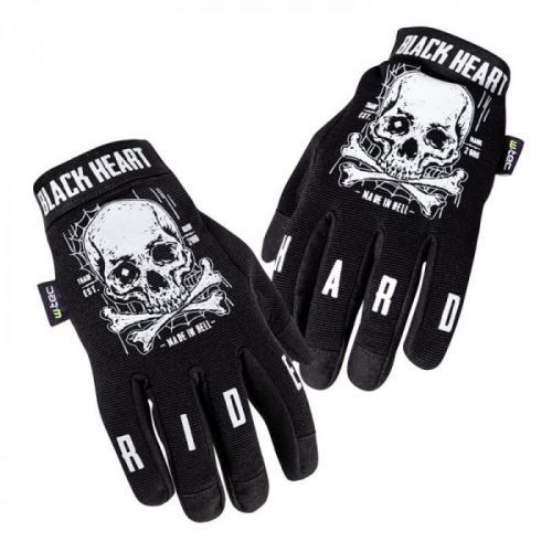Moto rukavice W-TEC Web Skull Barva černá, Velikost S