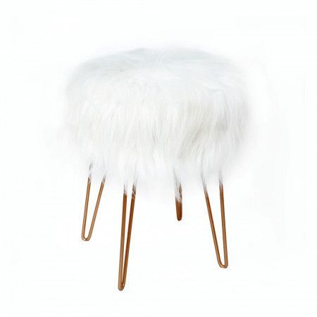 Tempo Kondela Taburet, bílá / zlatý nátěr, Jamin