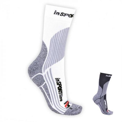 INSPORTLINE Multifunkční ponožky inSPORTline COOLMAX & ionty stříbra Barva bílá, Velikost XS (26-29)