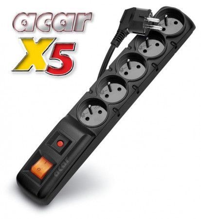 Rozvodný panel ACAR X5/5m 5x230V BK, 8595589896001