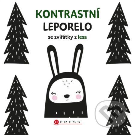 Kontrastní leporelo se zvířátky z lesa