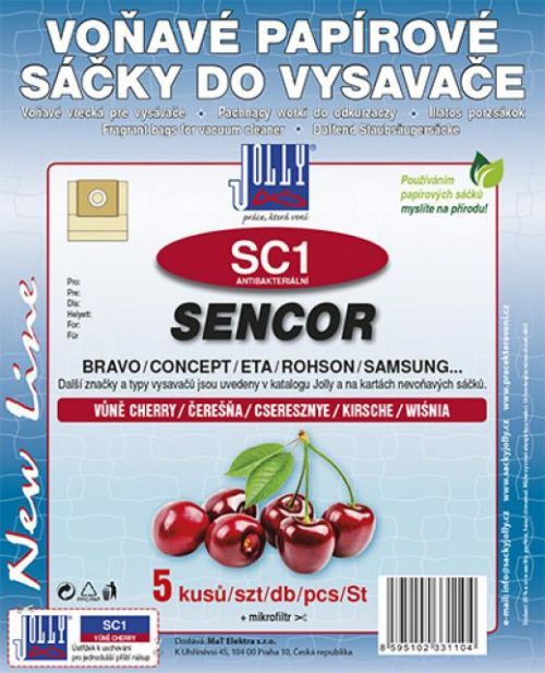 Jolly Sáčky JOLLY SC1 papírové voňavé (aroma cherry) 5ks