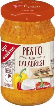 Pesto alla calabrese mit Ricotta - pesto s ricotou 190g Edeka