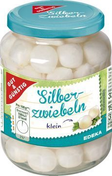 Silber Zwiebeln - Cibulky stříbrné ve sladkokyselém nálevu 320g Edeka