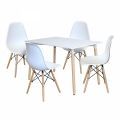 Jídelní set, stůl 120x80 bílý + 4 židle, UNO bílé 4495 Akce, super cena, zlevněná doprava Idea