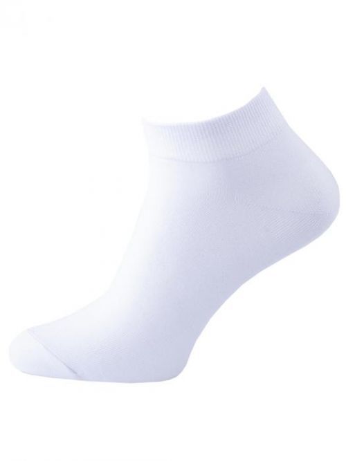 Pánske jednofarebné kotníkové ponožky Bite biele veľ. 45-47