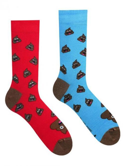 Pánske ponožky poop modro-červená 39-42