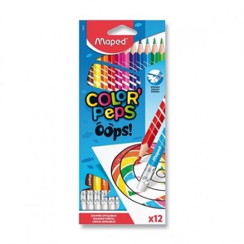 Pastelky - Maped Color'Peps OOPS - s pryží - 12 ks - 0086/9832812