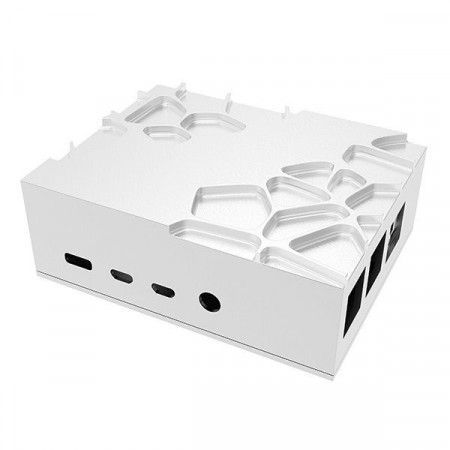 AKASA skříň Gem Pro pro Pi-4 / A-RA09-M2S / pro Raspberry Pi 4 Model B / stříbrná, A-RA09-M2S