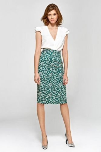 Dámská sukně CSP03 - Colett - 40 - zeleno-bílá