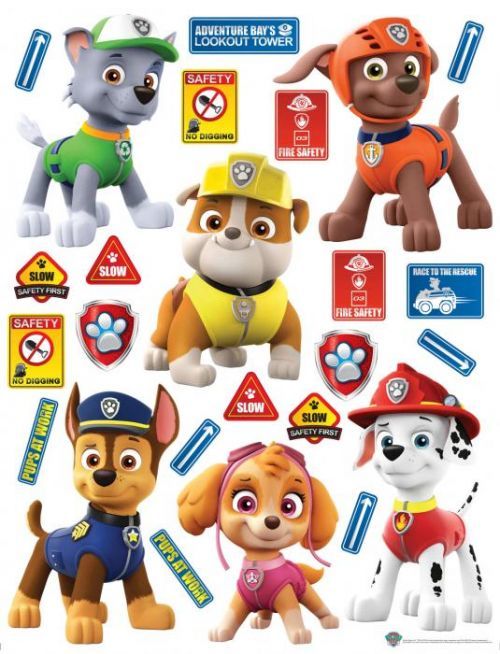 SAMOLEPICÍ OBRÁZKY (SADA) PAW PATROL ZNAČKY