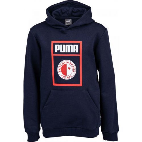 Puma SLAVIA PRAGUE GRAPHIC TEE JR modrá 140 - Juniorská mikina