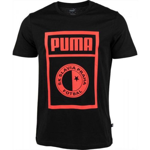 Puma SLAVIA PRAGUE GRAPHIC TEE bílá M - Pánské triko