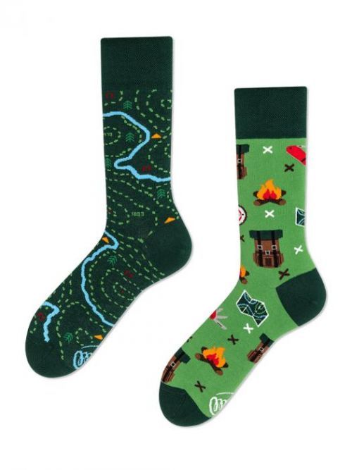 Pánské ponožky map zelená 39-42
