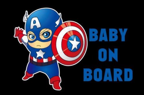 Samolepka Baby on board - Kapitán Amerika