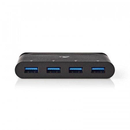 Nedis TCARF200BK - Počítačový Rozbočovač | USB Type-C | 4x USB 3.0 | Černá barva, TCARF200BK