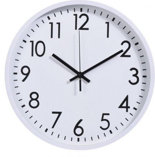 Koopman Nástěnné hodiny Ø 30 cm bílá
