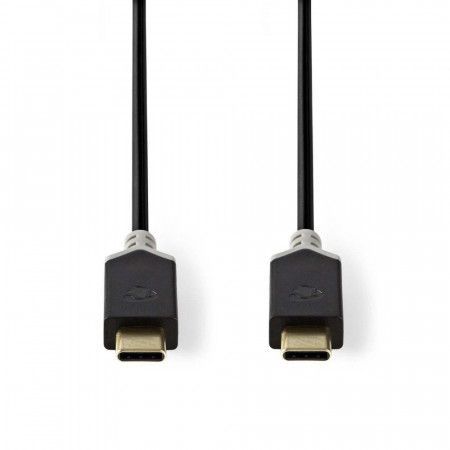 Nedis CCBW64750AT10 - Kabel USB 3.1 (Gen2) | Typ-C Zástrčka - Typ-C Zástrčka | 1 m | Antracit