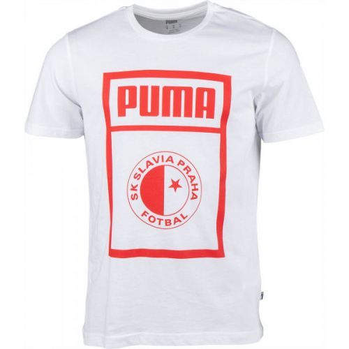 Puma SLAVIA PRAGUE GRAPHIC TEE tmavě šedá L - Pánské triko