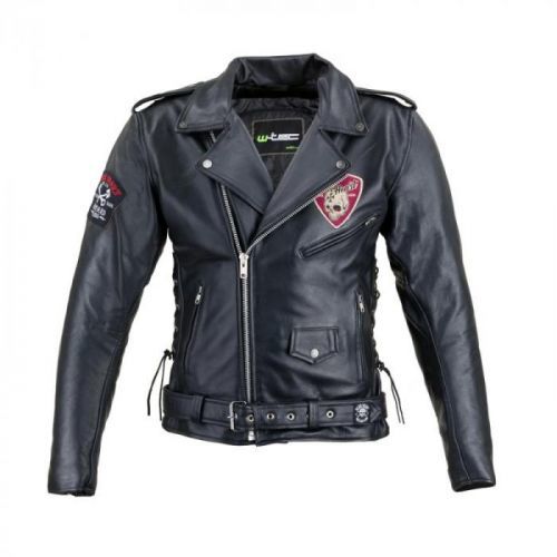 Kožená moto bunda W-TEC Black Heart Perfectis Barva černá, Velikost XL