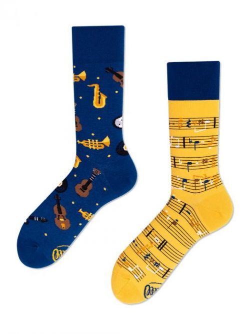 Pánske ponožky music notes žltá 39-42