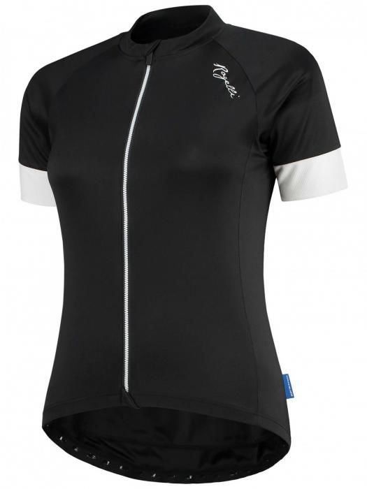 Dámský cyklistický dres Rogelli MODESTA s krátkým rukávem, černo-bílý L