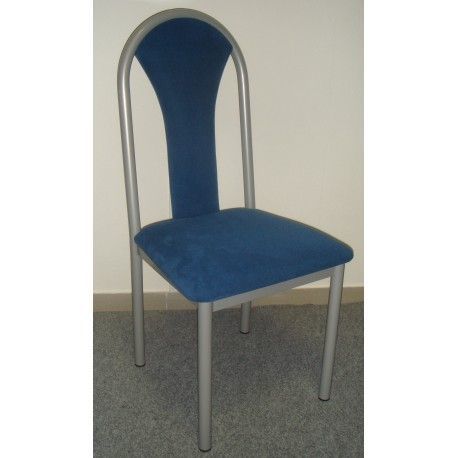 Nowy Styl Jídelní kovová židle ZEUS HODNOTY čalounění Nowy styl Micro M62 - modro-šedá látka
