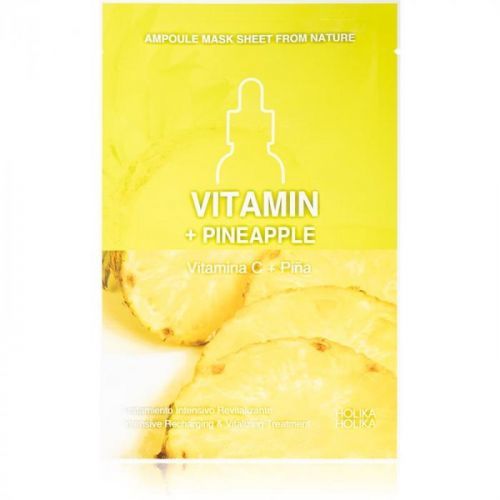 Holika Holika Ampoule Mask Sheet From Nature Vitamin C + Pineapple plátýnková maska s energizujícím účinkem
