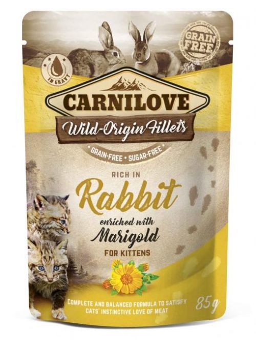 CARNILOVE cat  kapsa  KITTEN  RABBIT/marigold - 85g