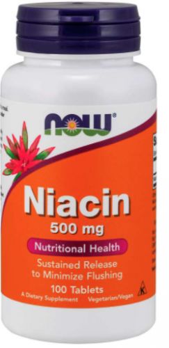 NOW® Foods NOW Niacin (Vitamín B3), 500 mg, 100 kapslí