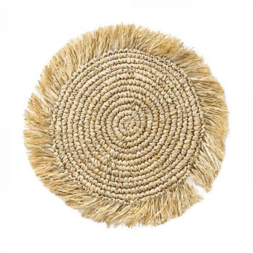 RAFFIA Prostírání se střapci 41 cm - přírodní