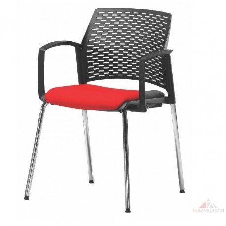RIM Jednací židle REWIND RW 2102 čalouněný sedák Područky bez područek Barva podnože černá podnož GALERIE - Čalounění Rim LÁTKY 1 / BONDAI