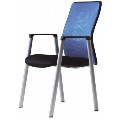 Office Pro Konferenční židle CALYPSO MEETING Čalounění OFFICE PRO  Modrý opěrák / černý sedák 1001715