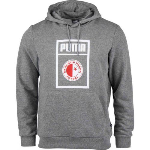 Puma SLAVIA PRAGUE GRAPHIC HOODY šedá XL - Pánská mikina