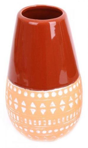 Sifcon Váza KASBAH, kónická, 18 cm, oranžová