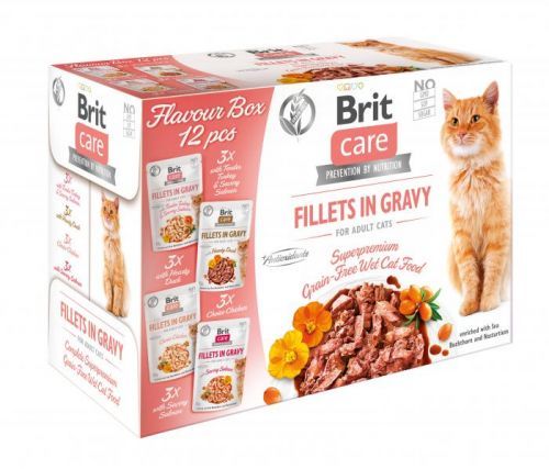 BRIT CARE cat kapsa FILLET in gravy - 12 x 85g