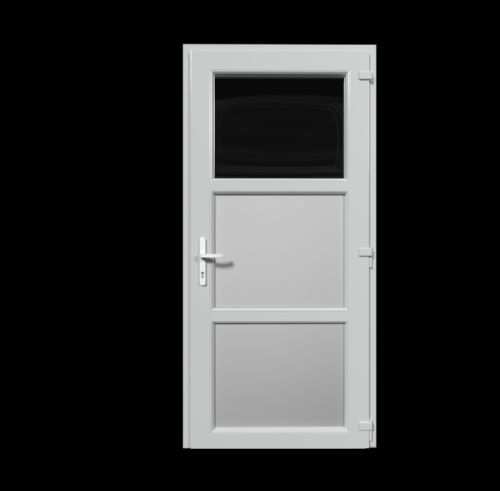 Vchodové dveře 110x210 Jednokřídlé Aluplast Ideal 4000 - Typ 07 BARVA PROFILU: Bílá - Bílá