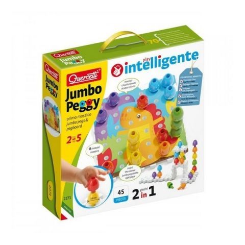 Jumbo Peggy jumbo pegs & pegboard – mozaika s velkými kolíčky 36 ks