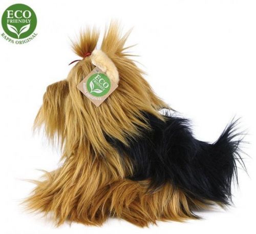 Rappa Plyšový pes Jorkšírský teriér sedící, 23 cm, ECO-FRIENDLY