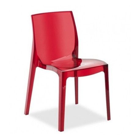 ITTC Stima Plastová židle FEMME FATALE Barva plastu Stima transparentní červená