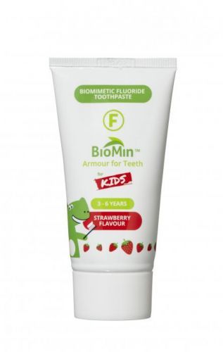 BioMin F gelová zubní pasta pro děti, jahoda, 37,5 ml