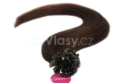 Asijské vlasy na metodu keratin odstín 2 Délka: 66 cm, Hmotnost: 0,8 g/pramínek, REMY kvalita